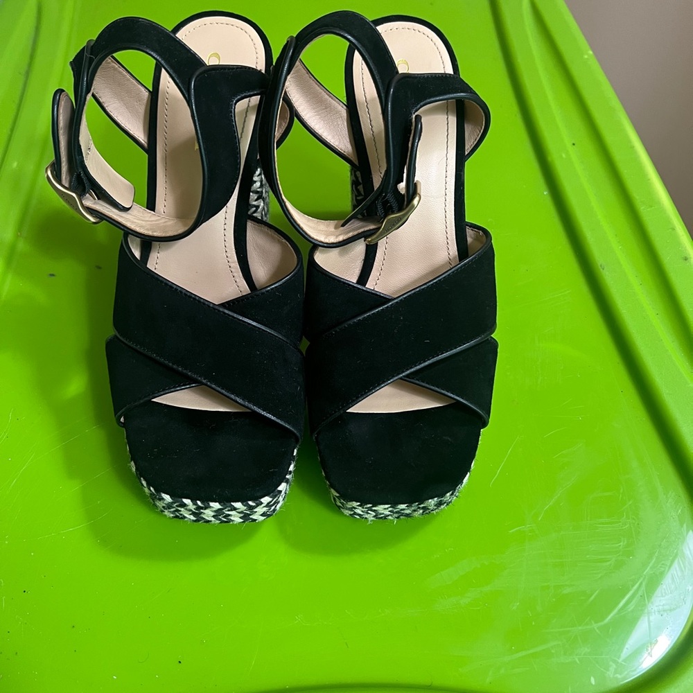 Coach Black Platform Shoes with Striking Design